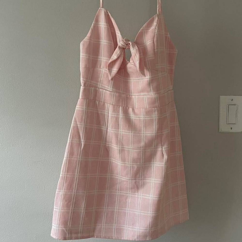 Pink and white mini dress WORN ONCE